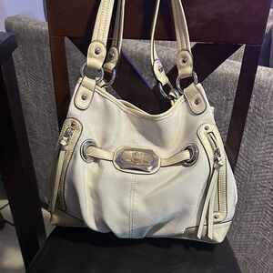 Kathy Van Zeeland Cream Shoulder Bag